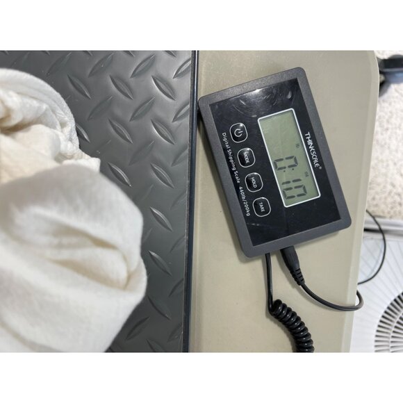 Manta Del Lago Embroidered Wrap Dress Womens Large Short Sleeve Cream Minimalist - Picture 9 of 9